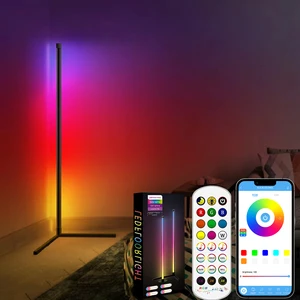 Intelligent Control 1.2m Factory Direct Sale WiFi Smart Remote Control Music LED Floor Lamp OEM Living Room Bedroom Light