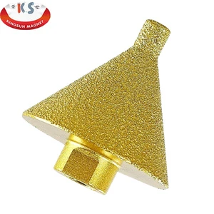 38mm Diamond Chamfer Bit Drill Bit Cone Hole Punching Expanding Angle Grinding Head Cooling Wax Vacuum Brazed for Masonry Drill
