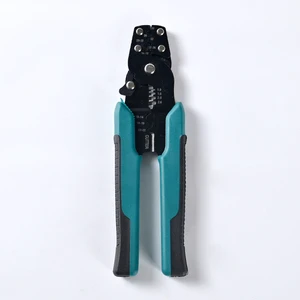 Multi-Function Self-Adjusting Carbon Steel Crimping Plier with Wire Stripper for DIY Metric OEM Applications