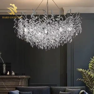 Luxury Crystal Chandelier Italian Atmosphere French Style Crystal Branch Pendant Lights for Bedroom Living Room Available Middle