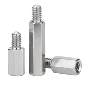 Single Head Hex Screw Stud Class 8 Standard Thread 304 Stainless Steel Inner Outer Inch Measurement System Isolation Column Case