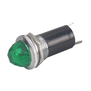 DH16-TH 24V 16mm IP44 AC250V3A Plug-In Latching Type LED Electrical Indicator Lamp with Green Light 40000 Hours Lifespan