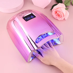 Professional 2025 128W Pro Cure Cordless LED Nail Lamp UV Gel Nail Dryer 120s Convenient Salon Use Battery/Electric Power Supply