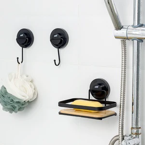 TAILI No Drilling Wall Mounted Iron Vacuum Suction Cup Hook Detachable Strong Suction Cup Hook for Kitchen&Bathroom