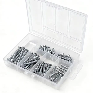 58pcs Stainless Steel Metric Self Tapping Screws Pan Head Fingerboard Screw Collated Drywall Screw