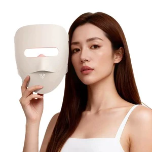 White 3D Infrared Photon Skincare Mask I328pcs LED Beads Facial Beauty Mask CE KC PSE Infrared Red Light Therapy Face Mask
