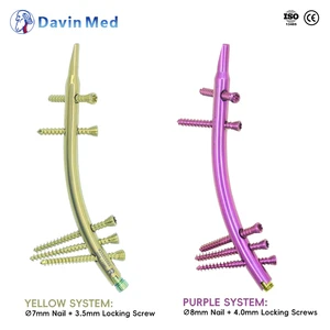DavinMed CP Ti Grade 3 Cannulated Distal Tibial Nail CE ISO13485 Certified Class III 7mmx110L
