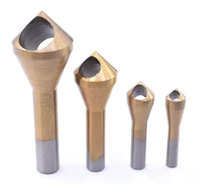 Countersink Deburring Drill Bits Set Titanium Coated Chamfering Drill Oblique Hole Chamfer 90 Degree Deburring HSS Drill Bit