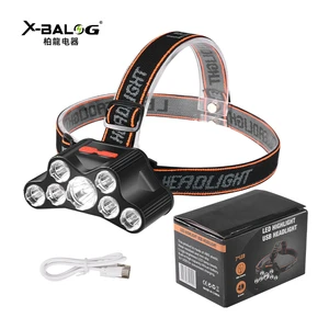 Professional Head Torch Fishing Repair Rechargeable Camp Light Waterproof 7 Leds Headlamp for Hunting