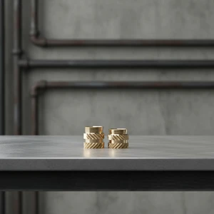 Hot Melt Insert Nut Brass Threaded Bushing Knurled Octagonal Twill for Plastic Molding M2 M3 M4 M5 M6