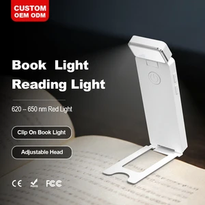 Modern Mini Portable Battery LED Desk Lamp Lightweight Clip-on Book Light Novelty Design Red White Black for Reading Room