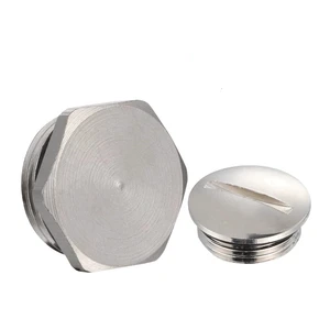 16mm 20mm 25mm 32mm 12mm 18mm Nickel-plated Brass Metal Stopping Plugs for Junction Box IP68 Rated Reusable Screw Cap