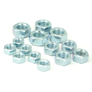 High Quality Anti Rust Zinc Plated Hex Nuts Custom Sizes Carbon Steel Galvanized Hex Nut