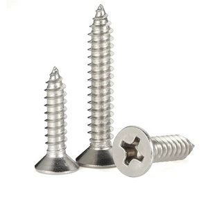 M2 M2.2 M2.3 M2.6 M2.9 M3.5 M3.9 M4 M4.2 Stainless Steel 304 Phillips Flat Head Self Tapping Screws Countersunk Head Wood Screws