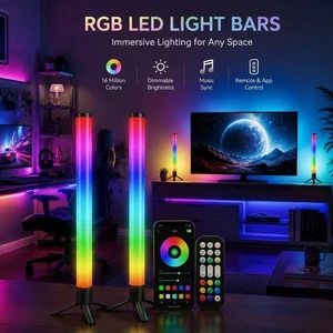 Smart RGBIC LED Corner Floor Lamp App Control Music Sync Dimmable Ambient Light For Gaming Room Decor 16M Colors