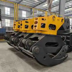 Haoen New Wood Grapple Cutting Chain Saw Tree Timber Harvester Hydraulic Tree Sawing Machine 6 Ton Gear Excavator Attachment