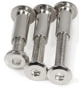 8mm 64mm Furniture Cabinet Screw Metal Hex Socket Cap Chicago Ss 304 Head Screw Bolt Sleeve Barrel Connector Bolts