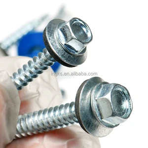 #8 / #10 / #14 Point 1/2'' to 2'' Size Stainless Steel Self Tapping Drilling Screws Hex Washer Head Self Drilling Tek Screws