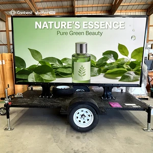 Canbest Waterproof Panel Outdoor Mobile Sign Billboard P4 P6 Trailer Mounted Digital Led Screen Display on Wheels