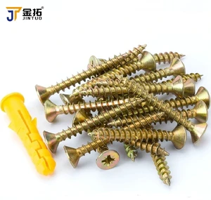Jintuo Anchor Tapping Expansion Screws Modern Durable for Cabinet/Furniture Workshop Kitchen Bathroom Dining Bedroom Living Room