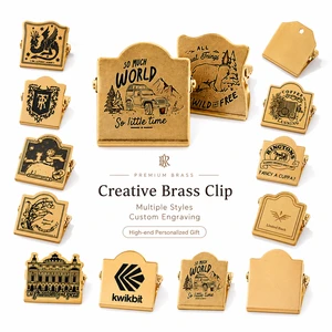 High Quality Custom Logo Brass Book Clip Internet Celebrity Collection Wallet Travel Engraved Decorative Weisita Brand Guangdong