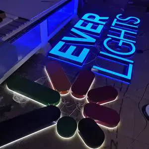 Custom Led RGB Illuminated Advertising Light Electronic Signs Acrylic Waterproof Bar Led Illuminated Sign