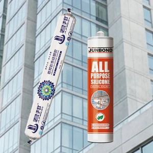 Multi-Purpose Neutral Cure Silicone Sealant Low Modulus Fast Dry White Junbond for General Construction Transportation