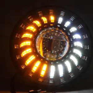 Factory Price Projector Headlamp for Truck Mounting Bracket Car Accessories Light DOT Turn Light Amber Led Headlight 7 Inch