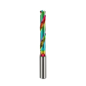 HRC60 5D Internal Cooling Tungsten Steel Straight Shank Twist Drill Bits Colorful 3-20mm Rhinestone Solid Carbide Center Outlet