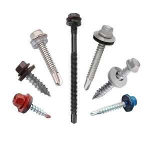 Screws China Wholesale Hex Washer Head Metal Back Self Drilling Screws Manufacturer High Hex Flange Head Self-drilling Screws