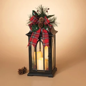 Creative Handmade Lightning Decoration Glass and Iron Lantern Modern Black Color Stylish Moroccan Lantern and Candle Holder