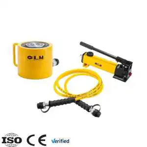 Compact Heavy Duty Lifting Equipment Repair Single Acting Low Height Alloy Steel Hydraulic Cylinder Manual Pump Set 11-20T