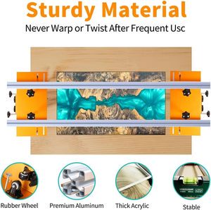 58 Inch Adjustable Router Sled Slab Flattening Jig Precision Trimming Planing Tool For Woodworking Slab Surface
