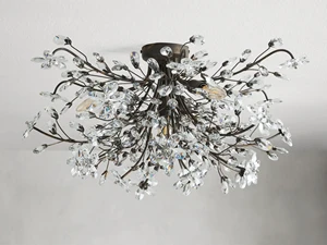 Stable Lighting Indoor Ceiling Decorative Crystal Lamp Applicable to Hotels, Villas and Living Rooms LED Pendant Light