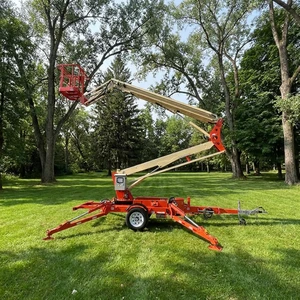 ZMT P-997 10m 12m 14m 16m 18m 20m 22m Hydraulic Man Mobile Bucket Aerial Work Towable Cherry Picker Trailer Mounted Boom Lift