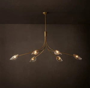 Modern Art Design Customized Pendant Light Modern Vintage Iron Chandeliers For Dining Room Villa Bar Hotel High-End Metal Light