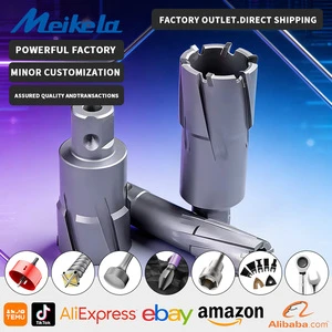 Depth Tungsten Carbide Universal Shank TCT Annular Core Drill Bit with White Sand Finish for Steel Metal Drilling