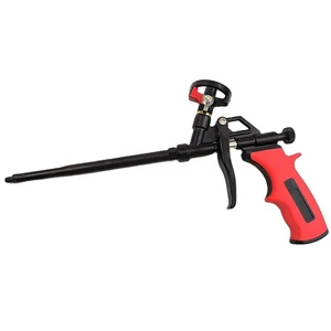 PTFE Coated Low Pressure Polyurethane Foam Spray Gun Steel Caulking Gun With Swith On/off Valve