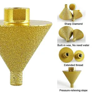 Diamond Core Drill Bits 38mm Beveling Chamfer Enlarging Trimming Shaping Existing Holes for Marble Masonry Angle Grinder