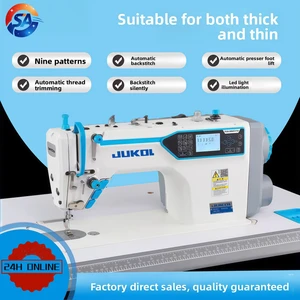 New Electric Automatic Industrial Multifunctional Dual Stepper Motor Computerized Silent LED Lighting Flat Bed Sewing Machine
