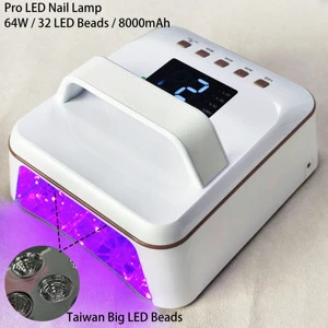 IBelieve Newest Pro Smart Leather Uv Led Nail Lamp Rechargeable Fan Double Hands Nails Supplies Lamp with Low Heat Fan