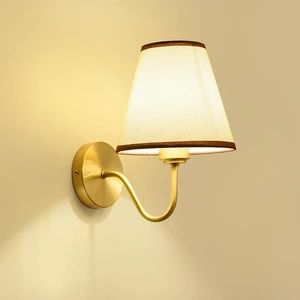 High Quality Interior Decoration Project Family Hotel Villa Background Fabric Wall Lamp