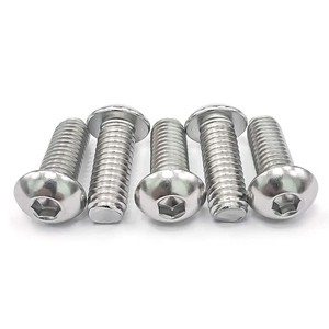 M3 M4 M5 M6 M8 ISO7380 304 Stainless Steel Allen Button Hex Drive Screws Socket Button Head Bolts