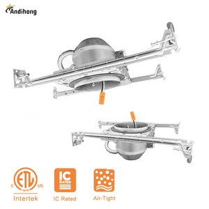 4 Inch New Construction Recessed Housing Ic Rated Air Tight Ceiling Downlight Can With Junction Box E26 Screw Base Ul-Listed