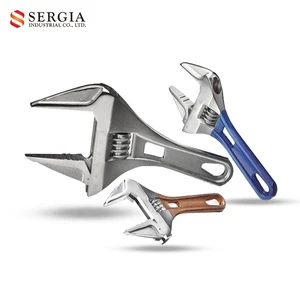 Stubby Light Thin Slim-line Wide Opening Jaw Angle Adjustable Wrench Spanner