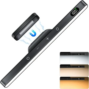 Modern 5W Dimmable Mirror Light 3 Colors Adjustable Makeup Light with 2500mAh Rechargeable Under Cabinet for Closet Bedside Desk