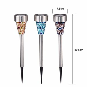 LED Solar Decorative Mosaic Glass Lights for Garden Hot Garden Decor Accessory
