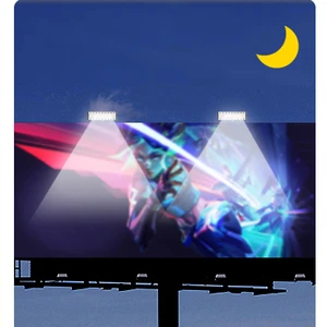 Advertising Aluminum Frame 20W LED Solar Powered Waterproof Commercial Billboard Lighting