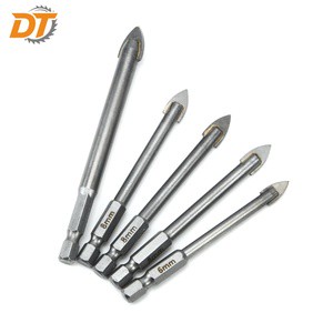 DT Tungsten Carbide Tip Spade Drill Bit For Drilling Glass And Marble 1/4