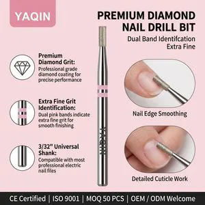 High End Nail Milling Cutter Clean Bit Diamond Bur Russia Cuticle Diamond Nail Drill Bits Diamond Cuticle Nail Drill Bits